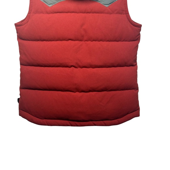 NWT Patagonia Bivy Down Hooded Vest Drumfire Red Women’s SZ M Mushroom Lining - Picture 6 of 11